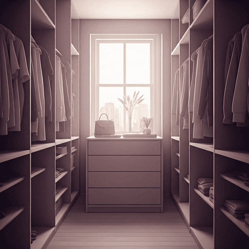 Modern wardrobe interior