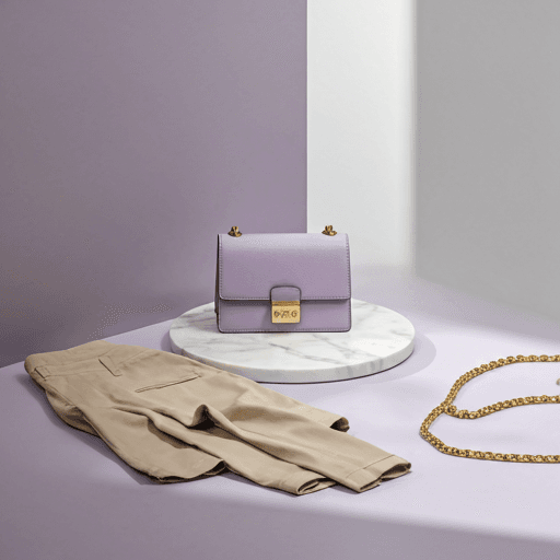 Curated wardrobe flatlay